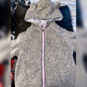 Hooded zip up sweater